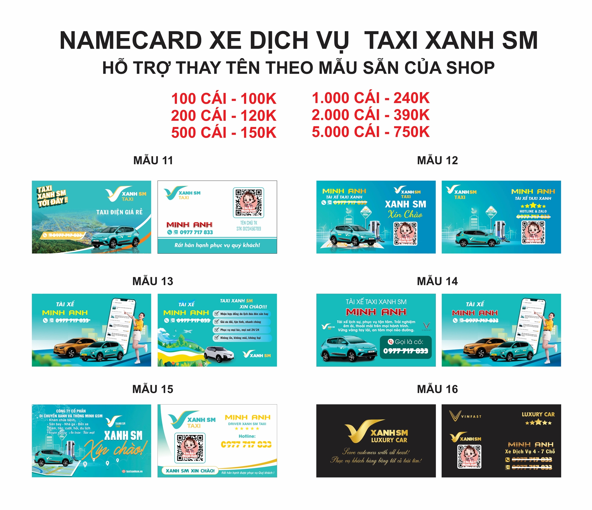 In Danh Thiếp Xanh SM Green – Thiết Kế Chuyên Nghiệp, Chuẩn Nhận Diện Thương Hiệu